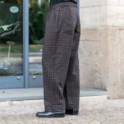 Duke Pant Cedar Check Brown