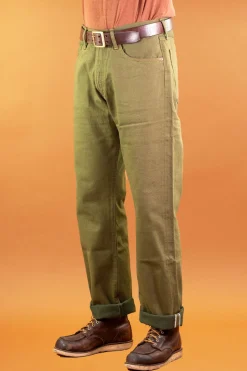 Kirk Pants Pineville Selvage 12oz Green