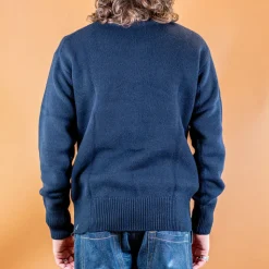 Men's Rollkragen Pullover Relaxed Fit Dark Navy