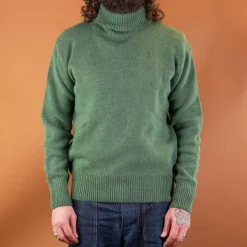 Men's Rollkragen Pullover Relaxed Fit Moss