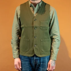 Military Whipcord Vest Oliv