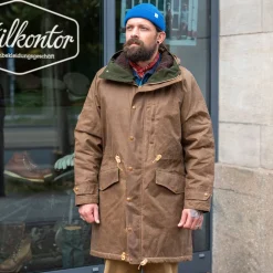 Mountain Parka Waxed Dark Tan