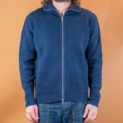 Navy Full Zip Royal Blue