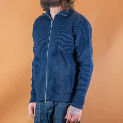 Navy Full Zip Royal Blue