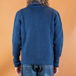 Navy Full Zip Royal Blue