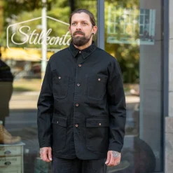 Organic Cotton Duck Chore Jacket IHJ-148 Black