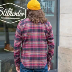 11oz. Heavy Flannel Western Shirt IHSH-403-GRY Grey