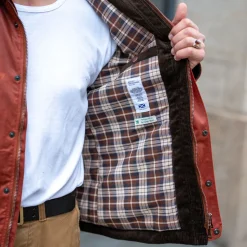 POLLUX RANGER Waxed Winter-Jacket Brick Red