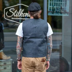 1937 Roamer Vest blue wabash