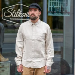 Simon Shirt Eco Flannel Light Sand