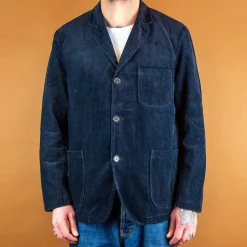 Three Button Jacket Cord Navy